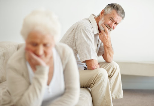 Unhappy Senior Couple